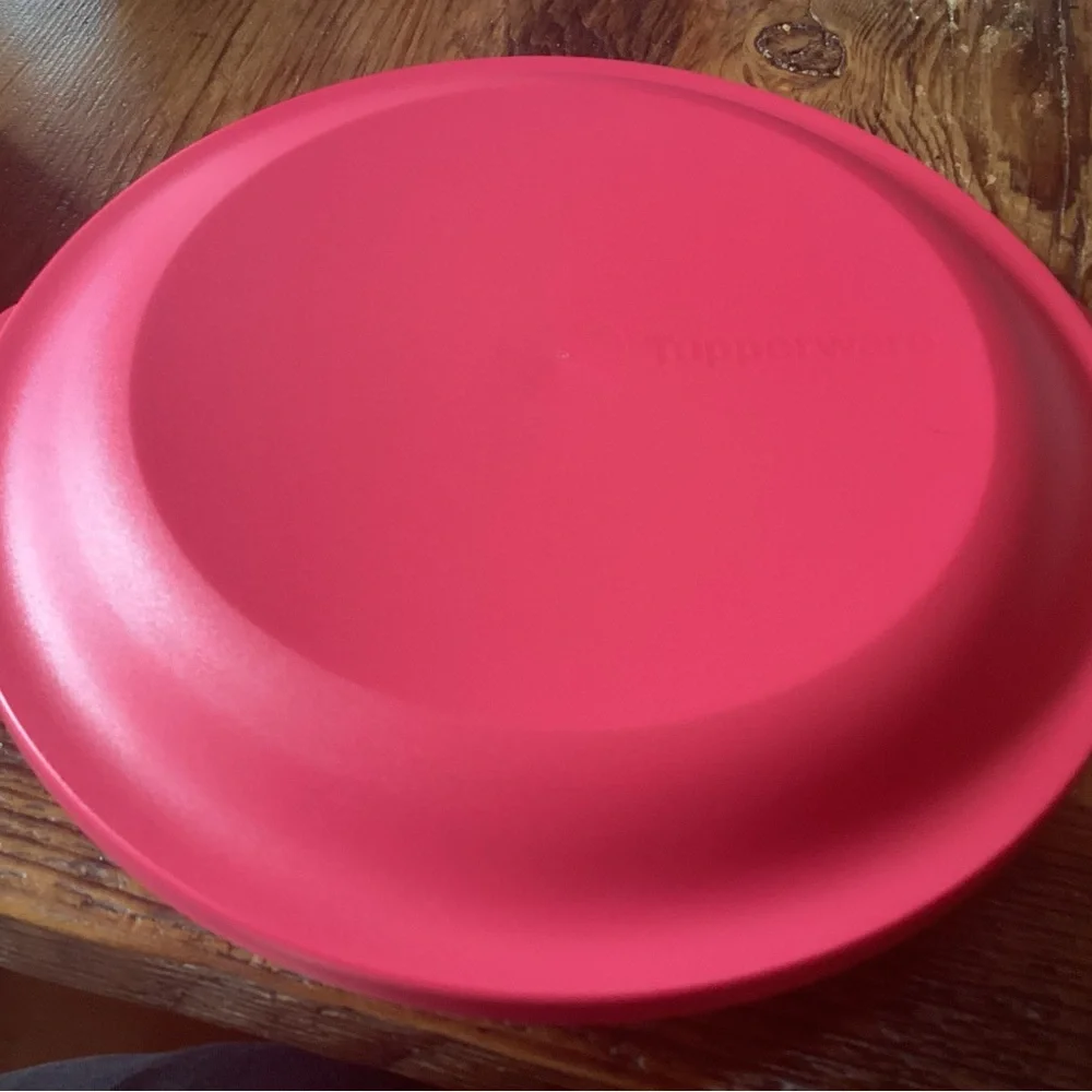 Tupperware Aloha Bowl/Plate set of 2 in vibrant pink
